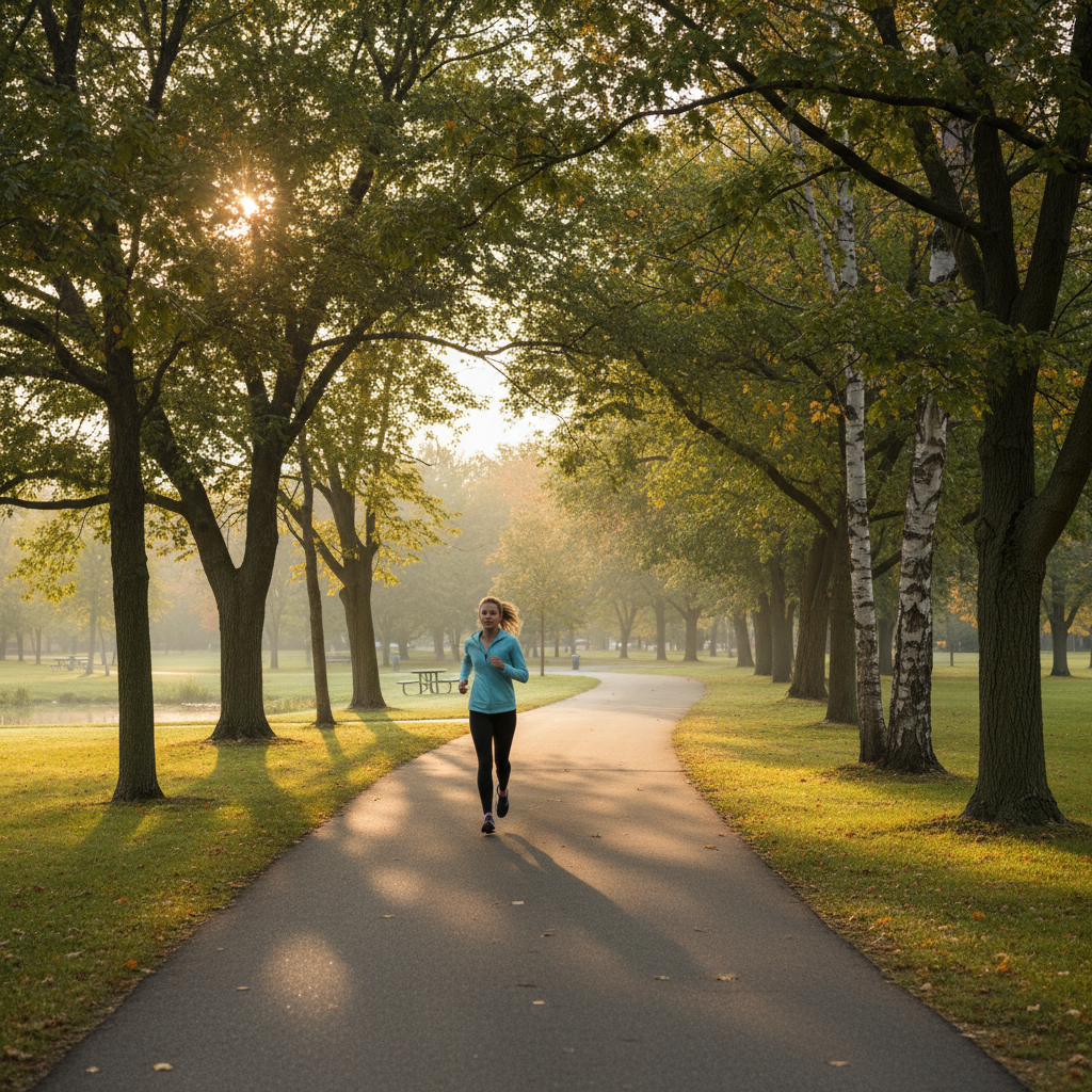 People walking on a tree-lined trail in an Ontario park