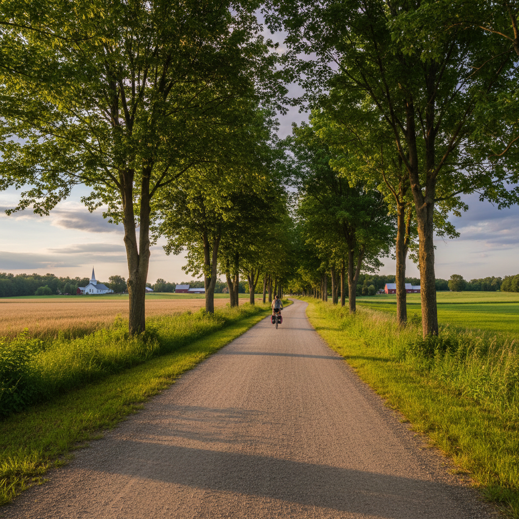 A converted rail trail in rural Ontario